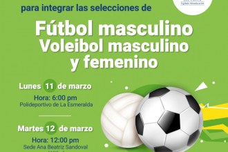 Convocatoria Futbol Masculino - Voleibol Masculino y Femenino 