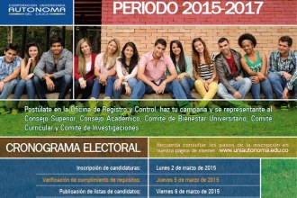 Se convoca y se fijan los términos y condiciones para el proceso electoral 2015 – 2017 en la Uniautónoma del Cauca