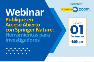 Webinar Publique en Acceso Abierto con Springer Nature: Herramientas para Investigadores
