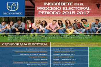 Se convoca y se fijan los términos y condiciones para el proceso electoral 2015 – 2017 en la Uniautónoma del Cauca