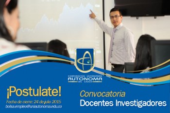 Apertura de convocatoria externa de Docentes Investigadores