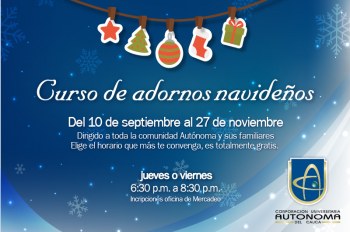 Inscríbete en el curso de adornos navideños