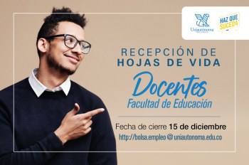 Recepción hojas de vida de docentes universitarios 