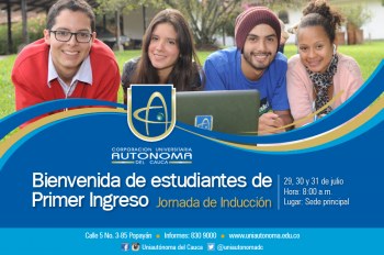 Programación Jornada de Inducción 29, 30 y 31 de julio