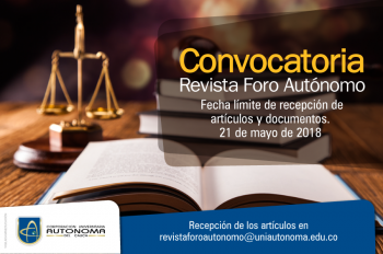 Convocatoria para publicar en Revista Foro Autónomo