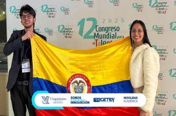 Talento Uniautónomo: Juan David y Juliana, voces jóvenes en el Congreso Mundial para la Niñez en Perú