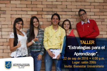 Taller: “Estrategias para el Aprendizaje”. 
