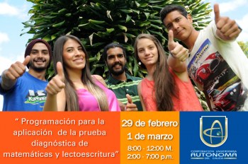 “ Programación para la aplicación de la prueba diagnóstica de  matemáticas y lectoescritura”.